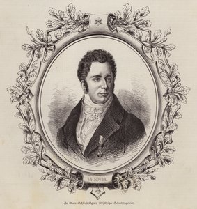 Adam Oehlenschläger, dänischer Dichter und Dramatiker (Stich) von German School