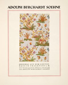Werbung für Adolph Burchardt Söhne, aus Styl, veröffentlicht 1922 von German School