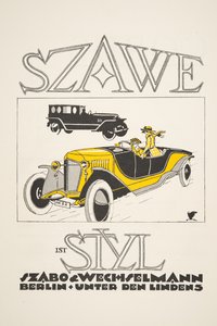 Werbung für Szawe (Szabo & Wechselmann), aus Styl, veröffentlicht 1922