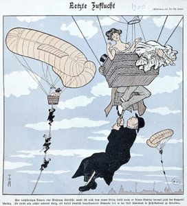 Aerostation: Deutsche Karikatur von German School