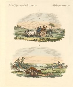 Antilopenjagd mit Leoparden von German School