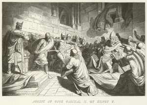 Verhaftung von Papst Paschalis II. durch Heinrich V. von German School