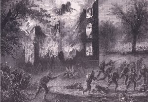 Angriff auf eine vorgeschobene französische Position, Cassells Geschichte des Krieges zwischen Frankreich und Deutschland von German School