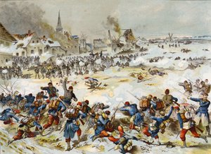 Schlacht von Bapaume, Deutsch-Französischer Krieg, 3. Januar 1870 von German School