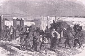 Gemüse aus den Vororten bringen, Cassells Geschichte des Krieges zwischen Frankreich und Deutschland, veröffentlicht von Cassell und Company Limited, ca. 1890 von German School