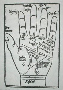 Chiromantische Hand, Illustration aus 