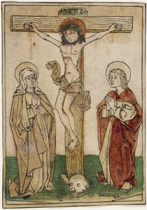 Christus am Kreuz mit Maria und Johannes, um 1470-80