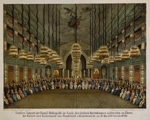 Konzert der königlichen Kapelle im Auditorium der Dresdner Oper zu Ehren des Kaiserpaares, 1812 von German School