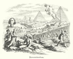 Bau der Pyramiden, altes Ägypten von German School