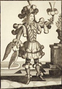 Kostüm für einen Federhändler, veröffentlicht von Gerard Valck (16512-1726) ca. 1690