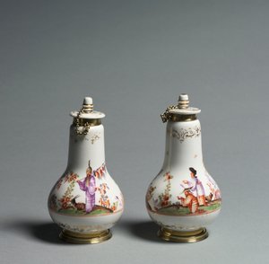 Bedeckte Flasche, Hersteller Meissener Porzellanmanufaktur, Deutschland, ca. 1720-1723 von German School