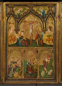 Kreuzigungstriptychon (ehemals bekannt als Estouteville-Triptychon) (Mittelteil) von German School
