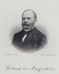Dagobert von Gerhardt, deutscher Soldat, Dichter und Romanautor (Gravur)