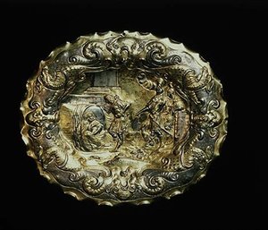 Schale mit Darstellung von Diogenes und Alexander dem Großen, Augsburg von German School