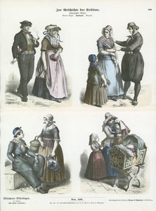 Niederländische Kostüme, 19. Jahrhundert von German School