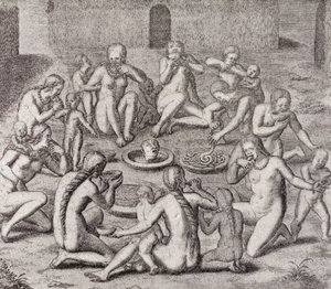 Das Essen des Fleisches eines Gefangenen laut dem alten Historiker, aus Gottfrieds 