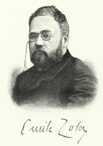 Emile Zola, französischer Romanautor und Dramatiker (Lithografie)