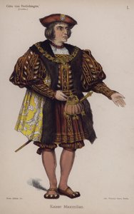 Kaiser Maximilian, aus Götz von Berlichingen von Goethe (Farblitho) von German School