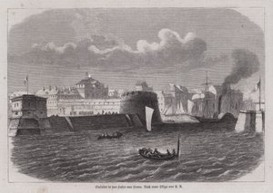 Eingang zum Hafen von Le Havre, Frankreich (Gravur) von German School