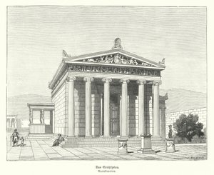 Erechtheion, Tempel der Athena und Poseidon auf der Akropolis, Athen, Antikes Griechenland von German School