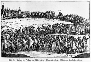Vertreibung der Juden aus Wien, 1670 von German School