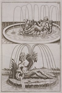 Brunnen, aus Architectura Curiosa Nova von Georg Andreas Böckler (1617-85), veröffentlicht 1704 von German School