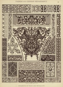 Französische und deutsche Renaissance, Ornamente auf Holz und Metallen usw. von German School