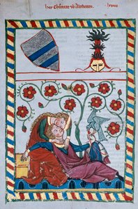 Galante Szene im Mittelalter