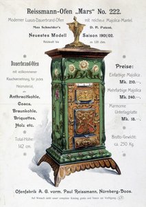 Deutsche Werbung für einen Jugendstil-Kessel, Ende 19. Jahrhundert von German School