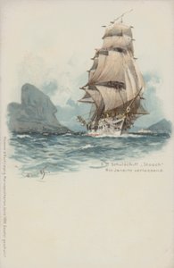 Deutsches Schulschiff Stosch verlässt Rio de Janeiro, Brasilien von German School