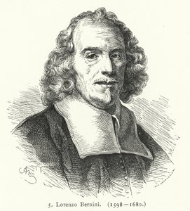 Gian Lorenzo Bernini, italienischer Barockbildhauer und Architekt (Stich) von German School