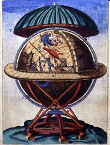 Globus magnus oricalchicus in „Astronomiae instituatae machanicia“ von Tycho Brahe (1546 - 1601), Wandsbeck von German School