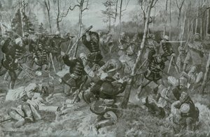 Nahkampf zwischen den Husaren und den Russen in Birkenwalde von German School
