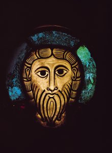 Kopf Christi, aus der Abteikirche SS. Peter und Paul in Wissembourg, ca. 1070 von German School