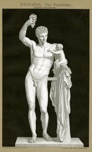 Hermes und der kleine Dionysos, zugeschrieben Praxiteles, ca. 1895 von German School