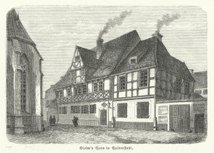 Haus des Dichters Johann Wilhelm Ludwig Gleim, Halberstadt, Deutschland (Stich) von German School