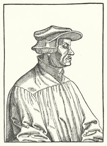Huldrych Zwingli, Schweizer protestantischer Reformator (Gravur) von German School