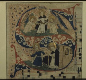 Illuminierter Buchstabe S aus einem Antiphon
