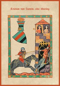 Illustration aus einem mittelalterlichen Liederbuch von German School