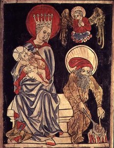 Heilige Familie auf der Flucht nach Ägypten, ca. 1410 von German School