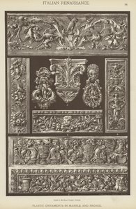 Italienische Renaissance, plastische Ornamente in Marmor und Bronze von German School