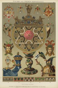 Italienische und französische Renaissance, Arbeiten in Edelmetallen mit Emailmalerei von German School