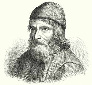 Johannes Trithemius, deutscher Benediktinerabt und Universalgelehrter (Gravur) von German School