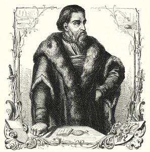 Jürgen Wullenwever, Bürgermeister von Lübeck, als Verräter und Wiedertäufer hingerichtet (Gravur) von German School