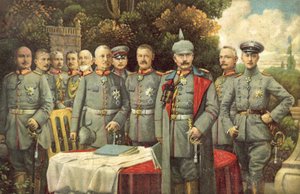 Kaiser Wilhelm II. von Deutschland und seine Generäle von German School