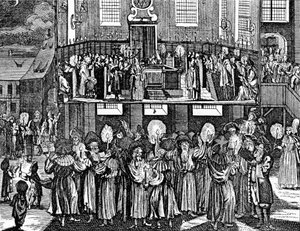 Kiddush Levana von Georg Puschner aus Kirchners Jüdisches Ceremoniel, 1726 von German School