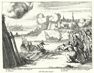 König Jakob II. von England landet in Kinsale, Irland von German School