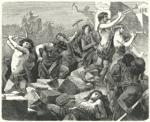 Lysander befiehlt, die Mauern von Athen niederzureißen von German School