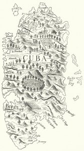 Karte von Kuba, ca. 1500 von German School