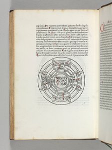 Mappa Mundi, die erste gedruckte Weltkarte, aus 
